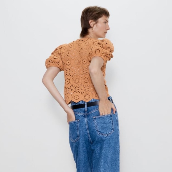 NWT Zara crochet knit top - Picture 3 of 6